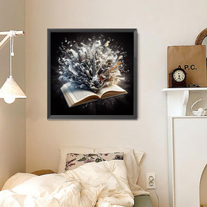 Musical Notes Book 30*30CM(Canvas) Full Round Drill Diamond Painting