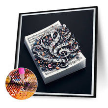 Load image into Gallery viewer, Musical Notes Book 30*30CM(Canvas) Full Round Drill Diamond Painting
