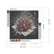 Load image into Gallery viewer, Musical Notes Book 30*30CM(Canvas) Full Round Drill Diamond Painting
