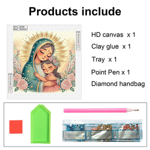 Our Lady 30*30CM(Canvas) Partial Special Shaped Drill Diamond Painting