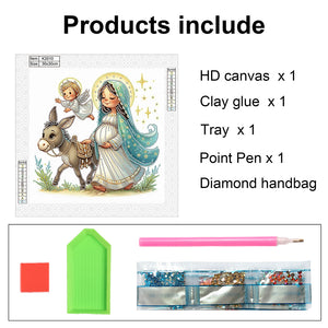 Our Lady 30*30CM(Canvas) Partial Special Shaped Drill Diamond Painting