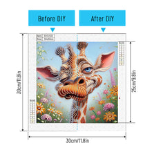 Load image into Gallery viewer, Funny Giraffe 30*30CM(Canvas) Partial Special Shaped Drill Diamond Painting
