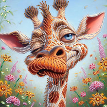 Load image into Gallery viewer, Funny Giraffe 30*30CM(Canvas) Partial Special Shaped Drill Diamond Painting
