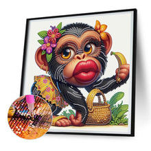 Load image into Gallery viewer, Funny Gorilla 30*30CM(Canvas) Partial Special Shaped Drill Diamond Painting
