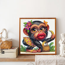 Load image into Gallery viewer, Funny Gorilla 30*30CM(Canvas) Partial Special Shaped Drill Diamond Painting
