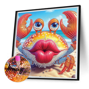 Funny Crab 30*30CM(Canvas) Partial Special Shaped Drill Diamond Painting