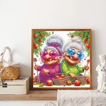 Load image into Gallery viewer, Cute Old Grandma 30*30CM(Canvas) Partial Special Shaped Drill Diamond Painting
