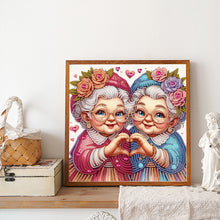 Load image into Gallery viewer, Cute Old Grandma 30*30CM(Canvas) Partial Special Shaped Drill Diamond Painting
