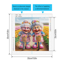 Load image into Gallery viewer, Cute Old Grandma 30*30CM(Canvas) Partial Special Shaped Drill Diamond Painting
