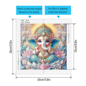 Hinduism 30*30CM(Canvas) Partial Special Shaped Drill Diamond Painting