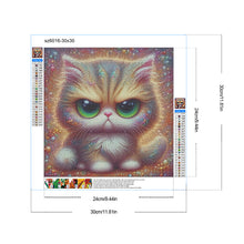 Load image into Gallery viewer, Big Eyed Cat 30*30CM(Canvas) Full Round Drill Diamond Painting
