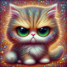 Load image into Gallery viewer, Big Eyed Cat 30*30CM(Canvas) Full Round Drill Diamond Painting
