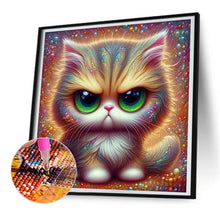 Load image into Gallery viewer, Big Eyed Cat 30*30CM(Canvas) Full Round Drill Diamond Painting
