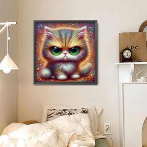 Big Eyed Cat 30*30CM(Canvas) Full Round Drill Diamond Painting