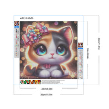 Load image into Gallery viewer, Big Eyed Cat 30*30CM(Canvas) Full Round Drill Diamond Painting
