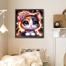 Load image into Gallery viewer, Big Eyed Cat 30*30CM(Canvas) Full Round Drill Diamond Painting
