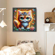 Load image into Gallery viewer, Big Eyed Cat 30*30CM(Canvas) Full Round Drill Diamond Painting
