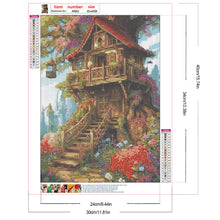Load image into Gallery viewer, Forest Cabin 30*40CM(Canvas) Full Round Drill Diamond Painting
