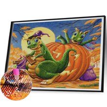 Load image into Gallery viewer, Pumpkin Dinosaur 50*40CM(Canvas) Full Round Drill Diamond Painting
