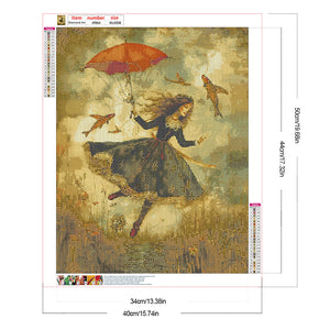 Fantasy Flying Girl 40*50CM(Canvas) Full Round Drill Diamond Painting