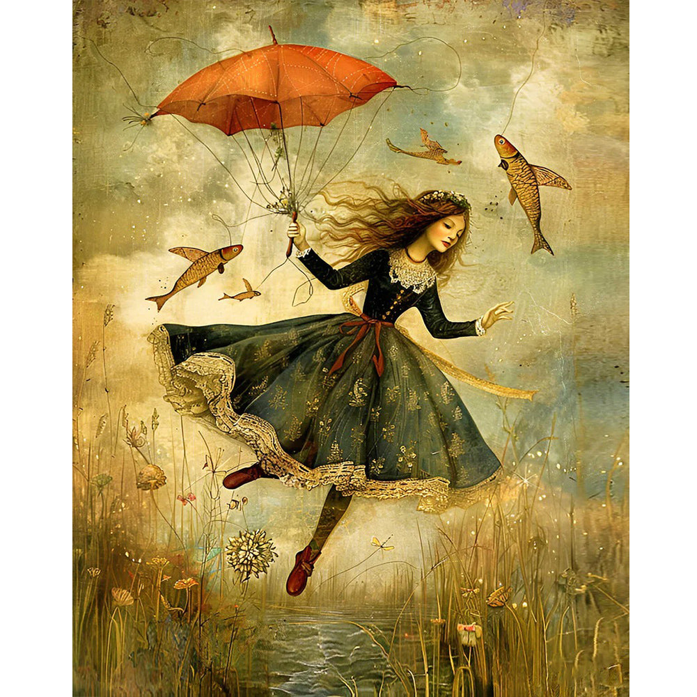 Fantasy Flying Girl 40*50CM(Canvas) Full Round Drill Diamond Painting