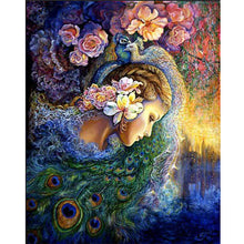 Load image into Gallery viewer, Peacock Flower Girl 40*50CM(Canvas) Full Round Drill Diamond Painting
