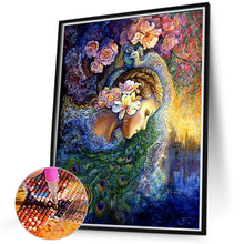 Load image into Gallery viewer, Peacock Flower Girl 40*50CM(Canvas) Full Round Drill Diamond Painting
