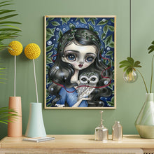 Load image into Gallery viewer, Owl Big Eyes Girl 40*50CM(Canvas) Full Round Drill Diamond Painting
