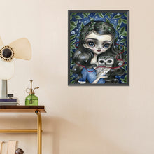 Load image into Gallery viewer, Owl Big Eyes Girl 40*50CM(Canvas) Full Round Drill Diamond Painting
