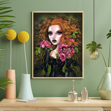 Load image into Gallery viewer, Floral Curly Hair Girl 40*50CM(Canvas) Full Round Drill Diamond Painting
