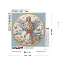 Load image into Gallery viewer, Angel Girl In White Holding Flowers 30*30CM(Canvas) Full Round Drill Diamond Painting
