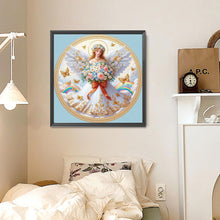 Load image into Gallery viewer, Angel Girl In White Holding Flowers 30*30CM(Canvas) Full Round Drill Diamond Painting
