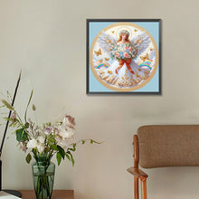 Load image into Gallery viewer, Angel Girl In White Holding Flowers 30*30CM(Canvas) Full Round Drill Diamond Painting
