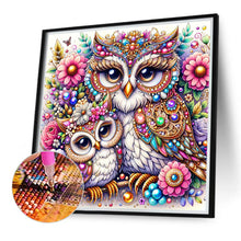 Load image into Gallery viewer, Pearl Double Owl 40*40CM(Canvas) Full Round Drill Diamond Painting
