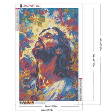 Load image into Gallery viewer, Floral Jesus 40*60CM(Canvas) Full Round Drill Diamond Painting
