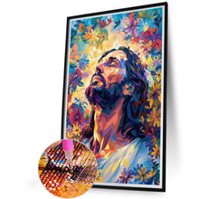 Load image into Gallery viewer, Floral Jesus 40*60CM(Canvas) Full Round Drill Diamond Painting
