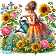 Load image into Gallery viewer, Spring Girl 50*50CM(Canvas) Full Round Drill Diamond Painting
