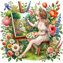 Load image into Gallery viewer, Spring Girl 50*50CM(Canvas) Full Round Drill Diamond Painting
