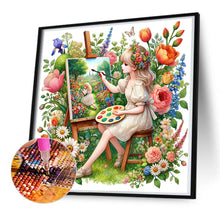 Load image into Gallery viewer, Spring Girl 50*50CM(Canvas) Full Round Drill Diamond Painting
