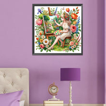 Load image into Gallery viewer, Spring Girl 50*50CM(Canvas) Full Round Drill Diamond Painting
