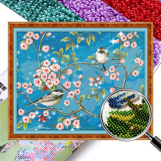 Joy on Brows - Full  9CT Stamped Cross Stitch - Bead Embroidery 54x41CM/21.26x16.14in