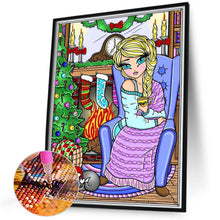 Load image into Gallery viewer, Christmas Blonde Girl 40*50CM(Canvas) Full Round Drill Diamond Painting
