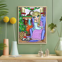 Load image into Gallery viewer, Christmas Blonde Girl 40*50CM(Canvas) Full Round Drill Diamond Painting
