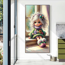 Load image into Gallery viewer, White Hair Sweater Sunshine Girl 40*70CM(Canvas) Full Round Drill Diamond Painting
