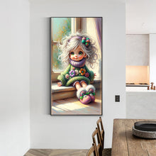 Load image into Gallery viewer, White Hair Sweater Sunshine Girl 40*70CM(Canvas) Full Round Drill Diamond Painting
