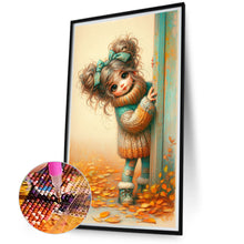 Load image into Gallery viewer, Behind The Door Sweater Warm Color Girl Girl 40*70CM(Canvas) Full Round Drill Diamond Painting
