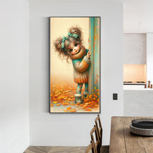 Load image into Gallery viewer, Behind The Door Sweater Warm Color Girl Girl 40*70CM(Canvas) Full Round Drill Diamond Painting
