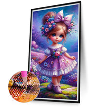 Load image into Gallery viewer, Purple Flower Girl 40*70CM(Canvas) Full Round Drill Diamond Painting
