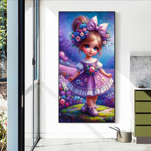 Load image into Gallery viewer, Purple Flower Girl 40*70CM(Canvas) Full Round Drill Diamond Painting
