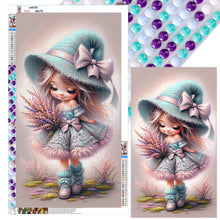 Load image into Gallery viewer, Lavender Girl 40*70CM(Canvas) Full Round Drill Diamond Painting
